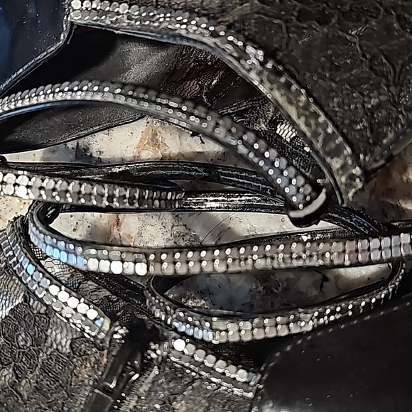 Nadara Black Lace Heels - Picture 9 of 9